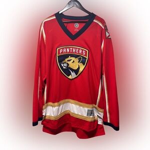 Florida Panthers NHL Home Hockey Jersey Adult Size Large Fanatics Sewn Red